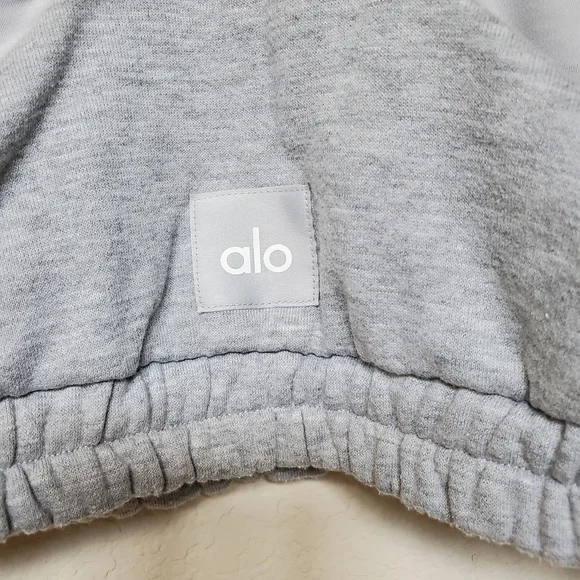 ALO Yoga Heather Gray Scoop Neck Sweatshirt Bra. Size Large - Picture 4 of 6